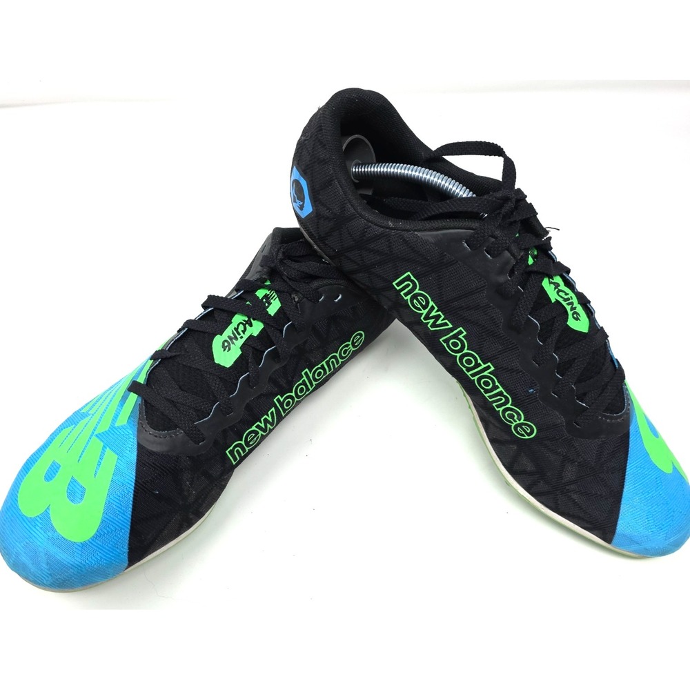 New Balance MMD500F8 Track Spikes Mens 11.5 Black Blue Racing Cleats Round Toe